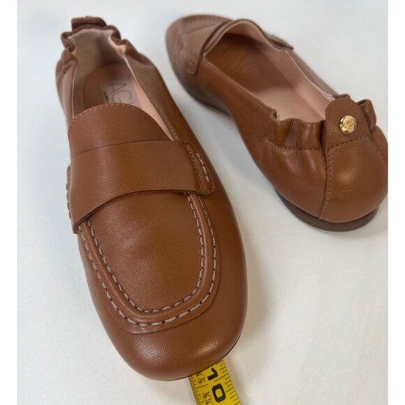 AGL Mara Brandy Brown Leather Loafers Women Size 37.5 - Picture 8 of 9